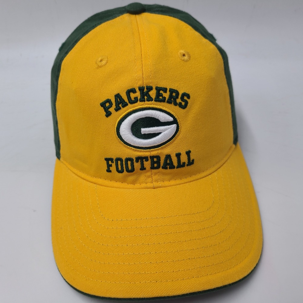 Green Bay Packers Hat Strapback NFL Team Apparel Yellow Green NFL Football Men